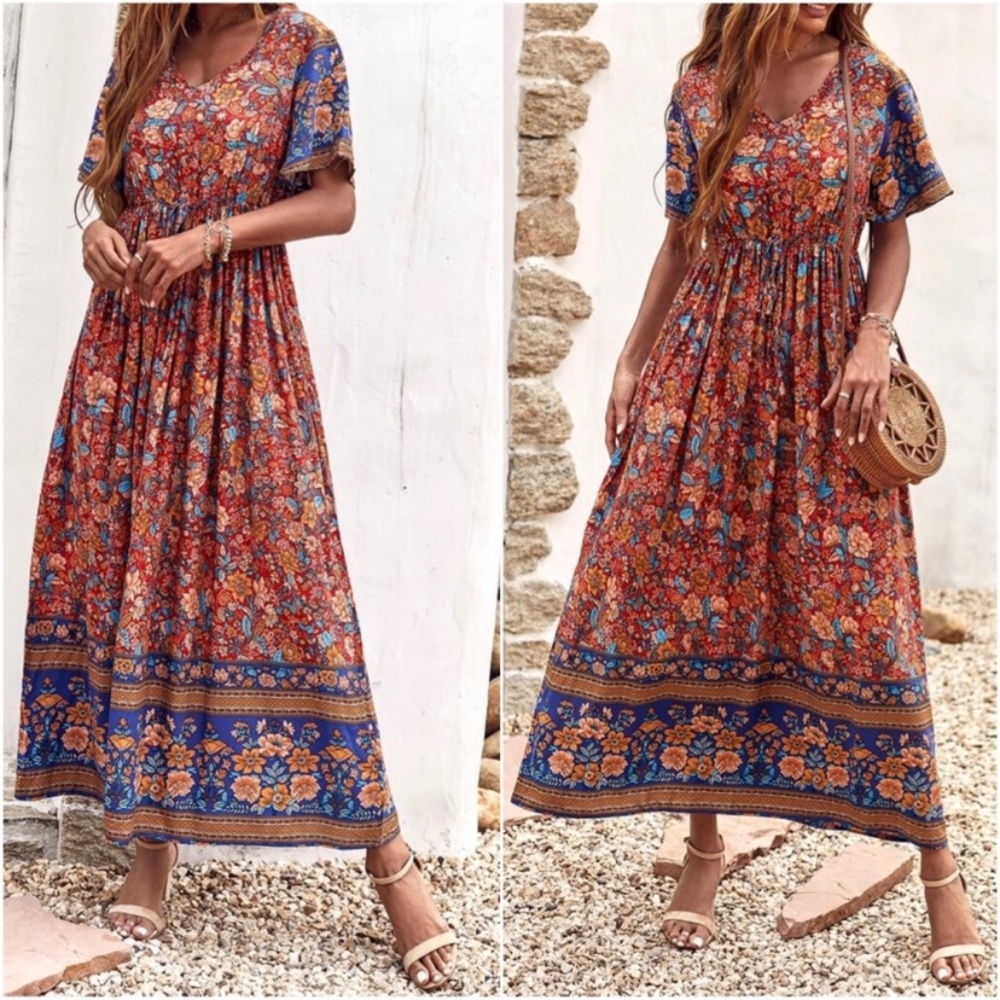 Boho Floral Maxi Dress